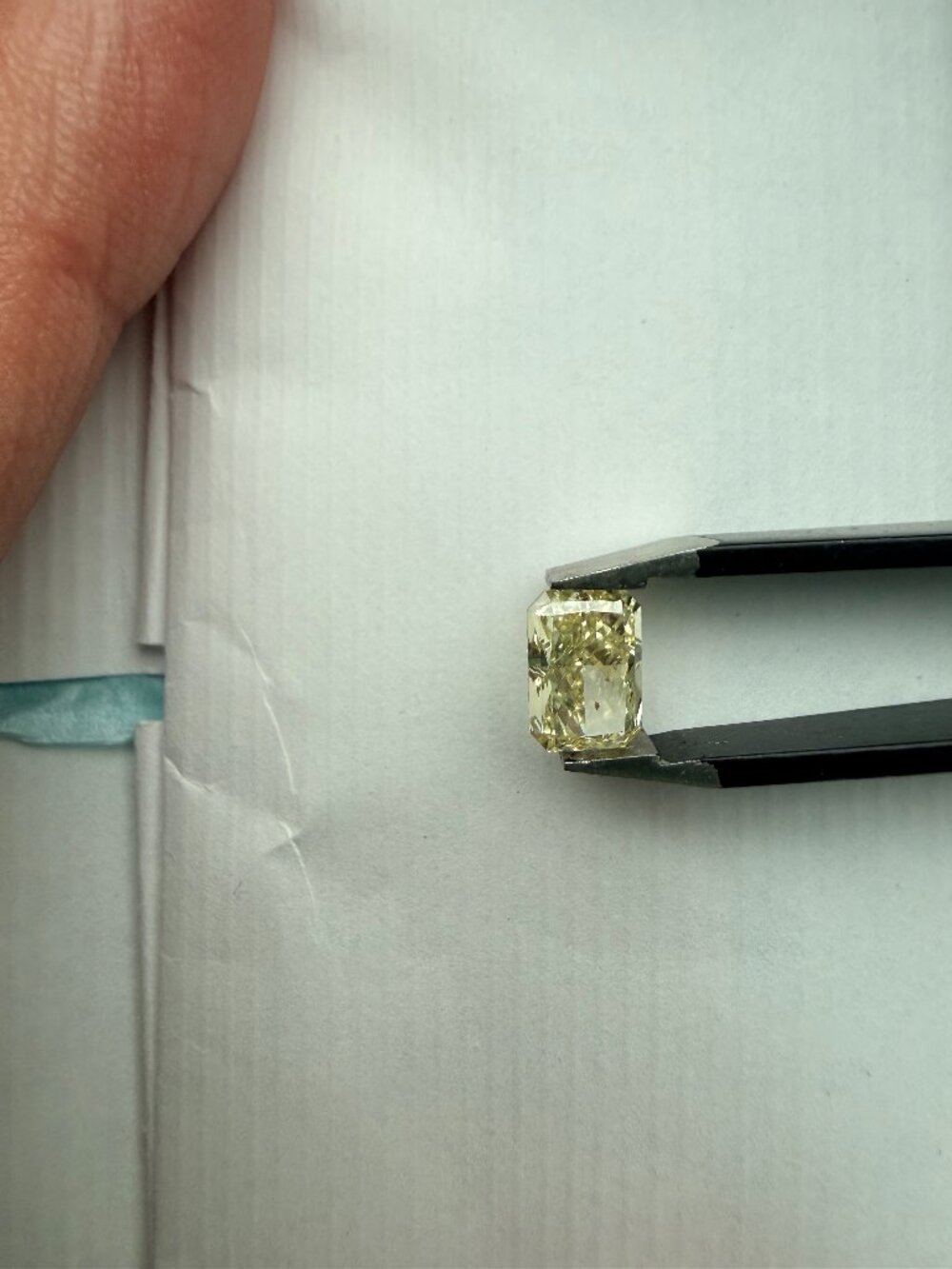 1.10 CT Fancy Yellow Radiant Lab Grown Diamond VS1 IGI
